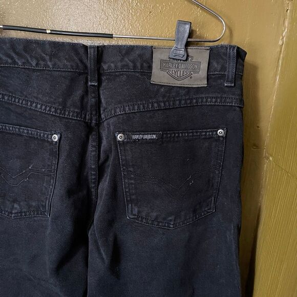 Vintage Y2K Harley Davidson size 15/L black jeans. - Picture 4 of 13